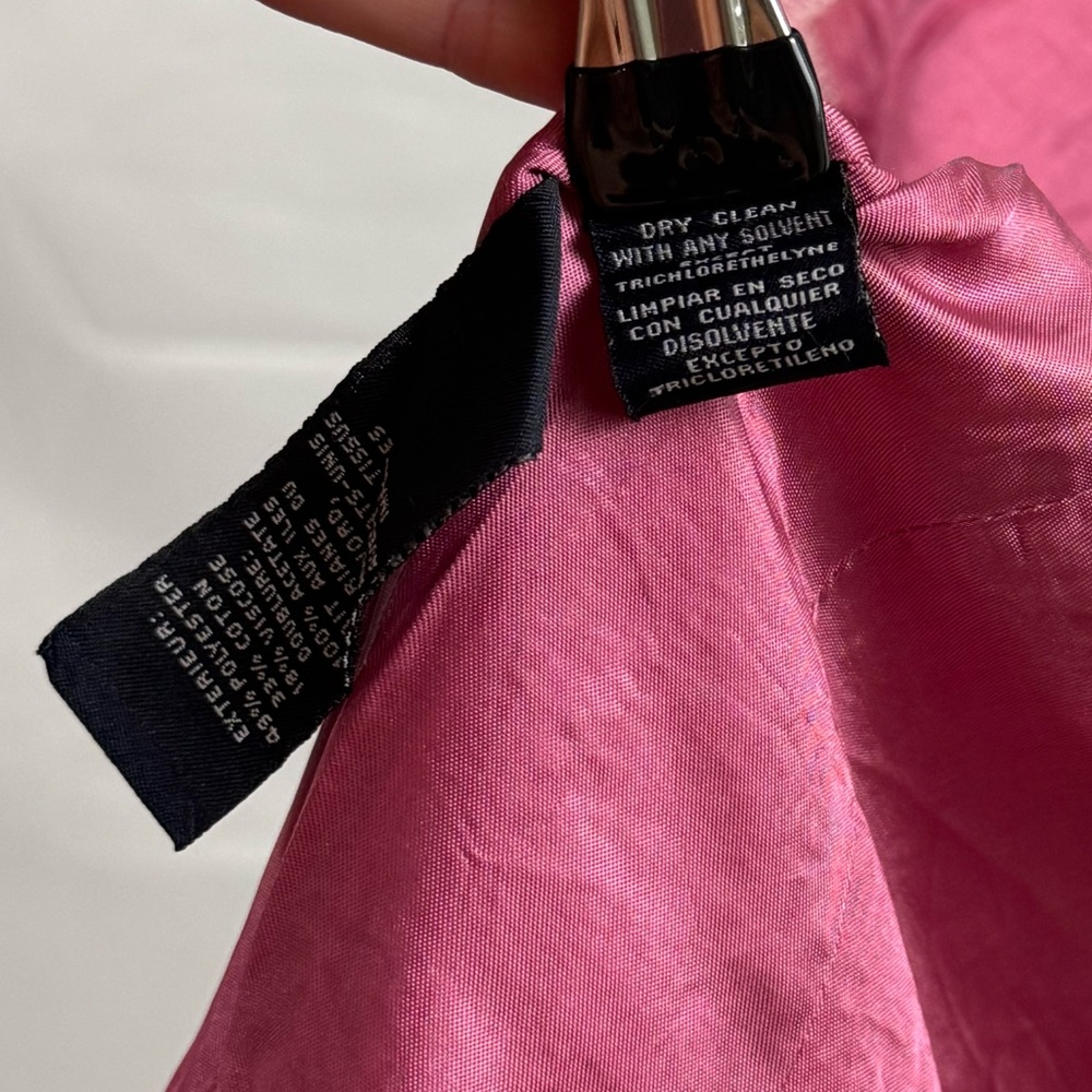 Pink Tweed Blazer Chanel Style Jacket Jones New York Signature Size 4 - Picture 8 of 8